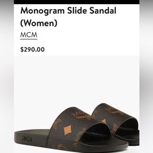 MCM Monogram Flip Flops Unisex Slide Sandals